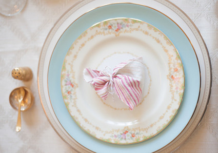 Mixed Floral and Blue Vintage Plates