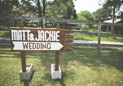 Wooden Farm Wedding Sign