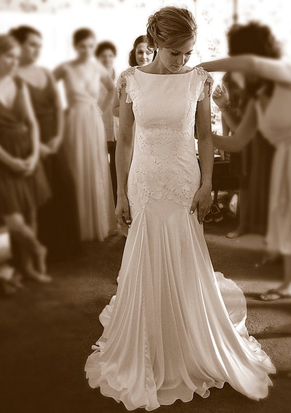 Carol Hannah Beaded Eyelet Wedding Dress