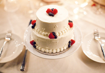 Raspberry and Blueberry Frosted Cake