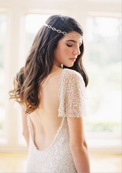 Low Back And Something Blue Gown