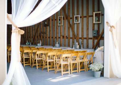 Tulle Draped Rustic Ceremony