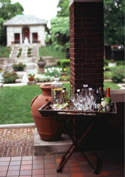 Vintage Wood Cocktail Tray