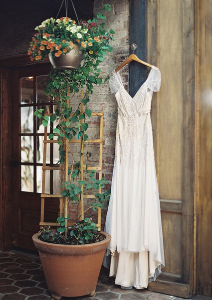 Jenny Packham vintage-style lace and beaded dress