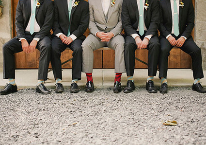 Aqua Striped and Red Striped Socks