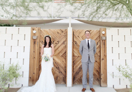 Enzoani Dress and J. Lindeberg Suit