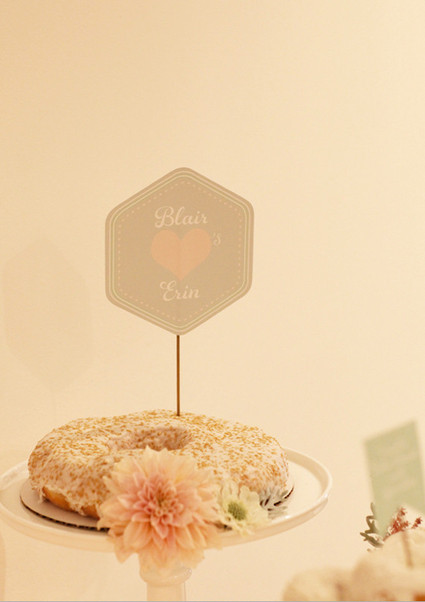 Donut Shaped Cake and Sign