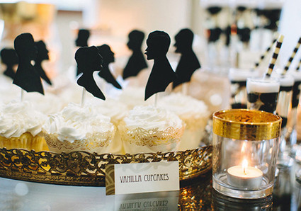 Black Silhouette Cupcake Toppers