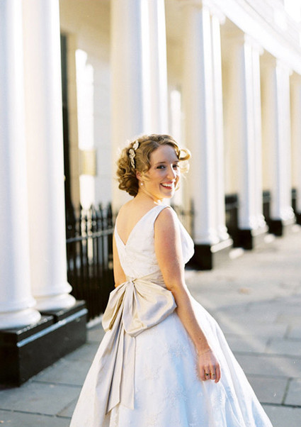 Candy Anthony V-Neck Bowed Gown