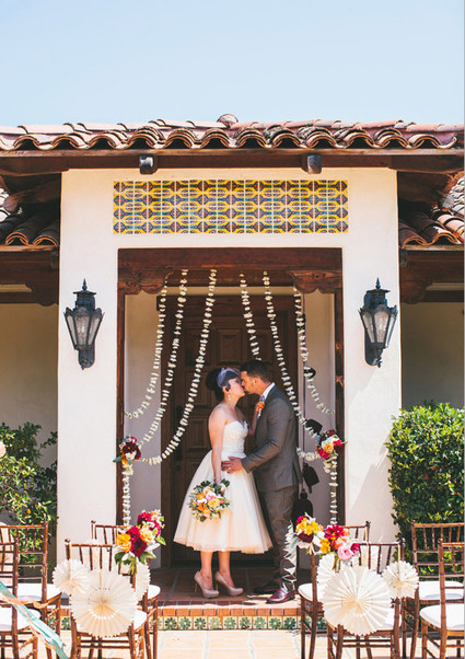 Whimsical Summer Spanish Tile Ceremony