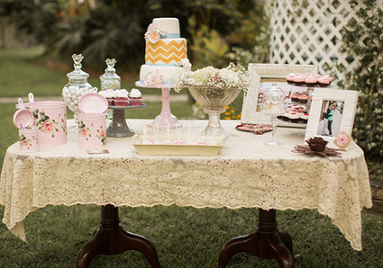 Lace Linen Vintage Dessert Table