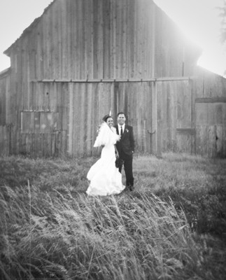 Waterfront Ranch Wedding Portrait