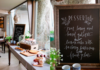 chalkboard dessert menu