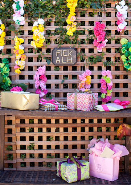 tiki bridal shower decor