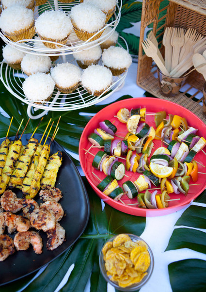 tiki bridal shower food