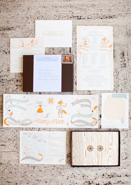 Whimsical wedding invitation