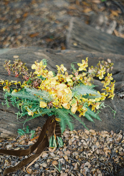 Rustic Fall yellow bouquet