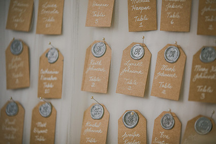 Vintage Glam Wedding Escort Cards Inspiration