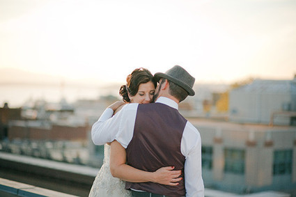Vintage Glam Seattle Wedding Portrait
