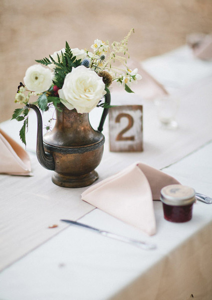 Vintage Woodland California Wedding Flowers