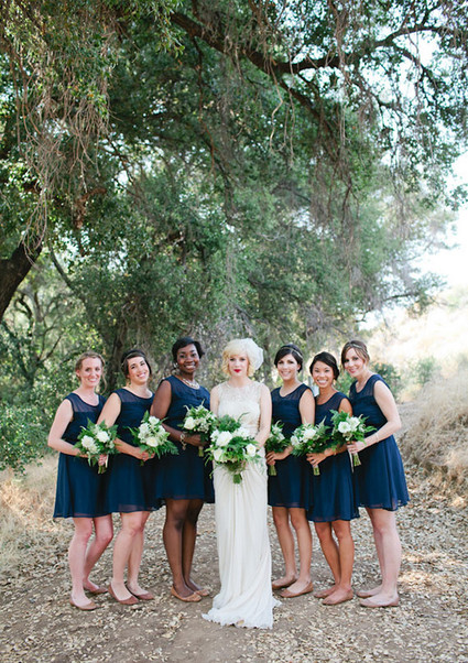 Vintage Woodland California Wedding Bridemaids