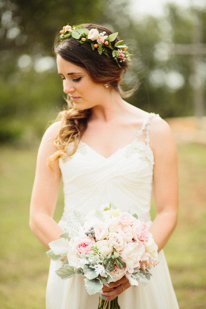 bride with flower crown
