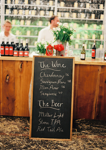 chalkboard menu