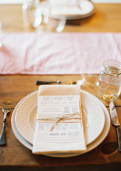 rehearsal dinner menu Inspiration