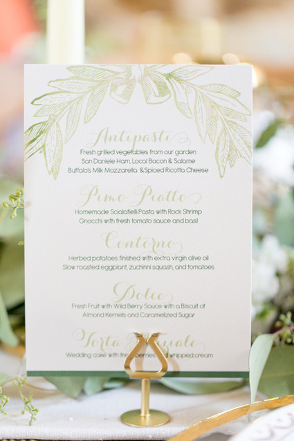 wedding menu