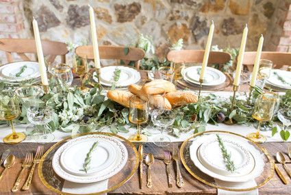 tuscan wedding tablescape