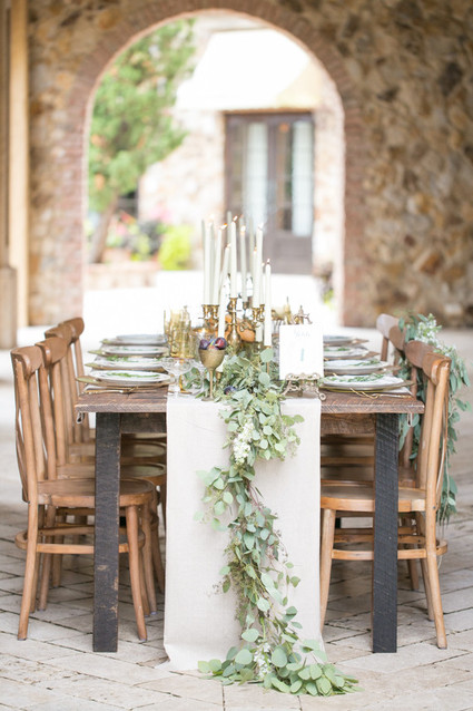 tuscan wedding tablescape