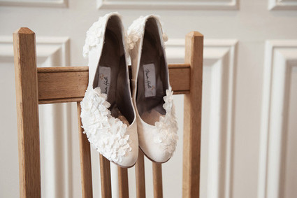 White wedding shoes