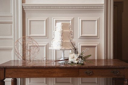 White wedding cake