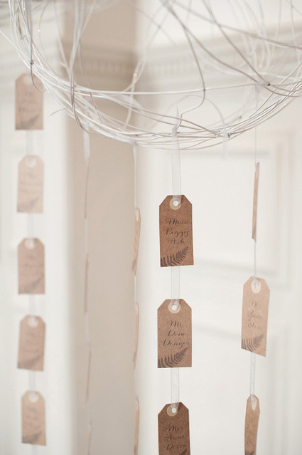 Brown escort cards
