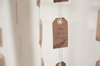 Brown escort cards