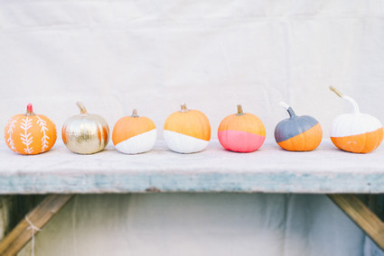 Colored pumpkins