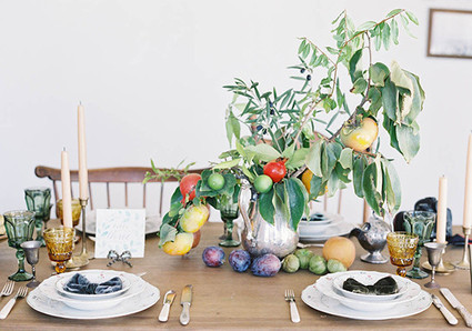 green wedding inspiration tablescape