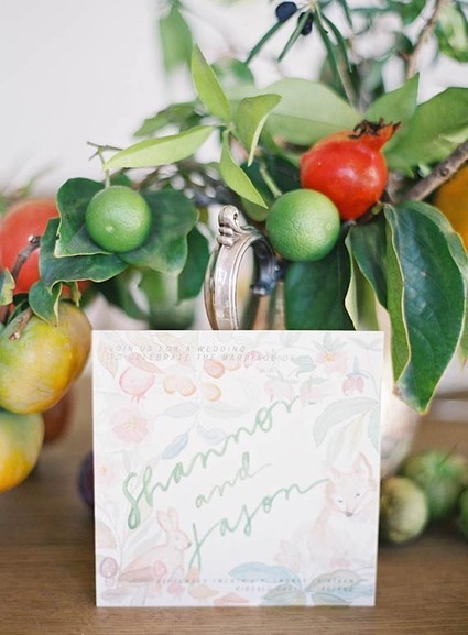 green wedding inspiration escort cards