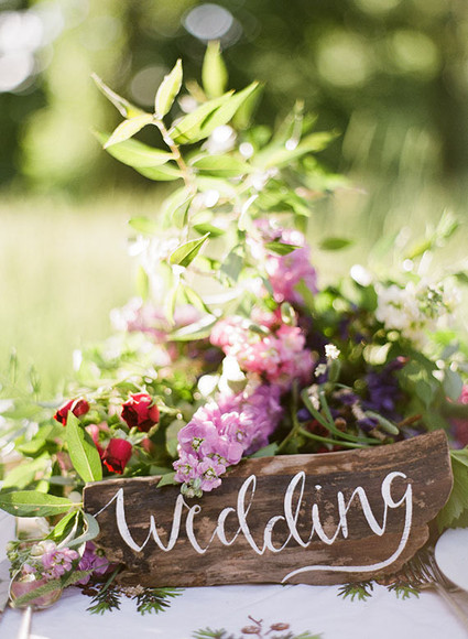 Wood signage