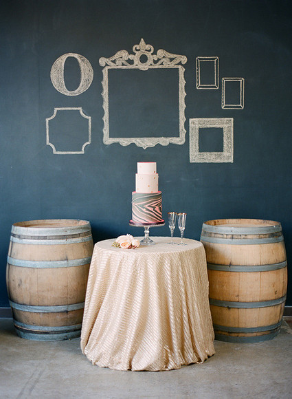 Romantic dessert set up