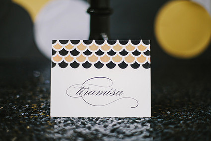 Black and gold signage