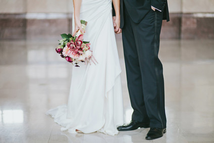 Art Deco black and gold wedding portrait