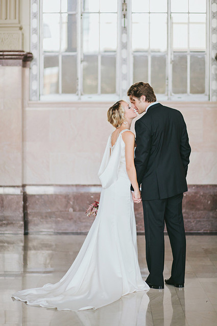 Black & gold wedding portrait