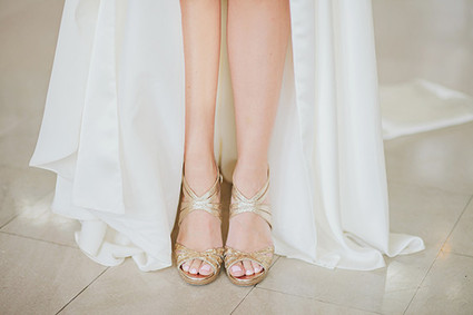Gold shoes