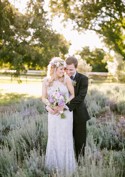 Lavender farm inspiration wedding portrait