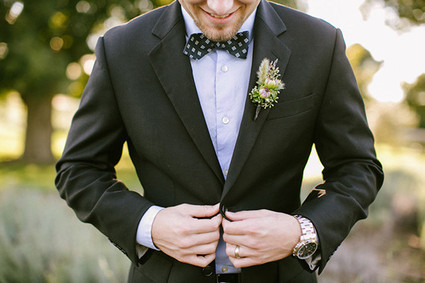 Black and white polka dot tie