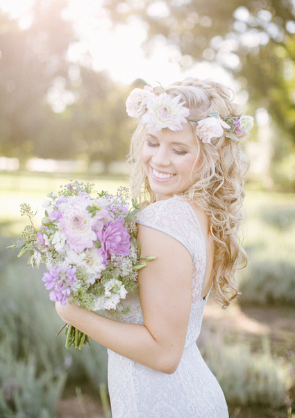 Lavender farm inspiration bride