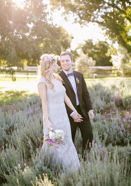 Lavender farm inspiration wedding portrait Inspiration