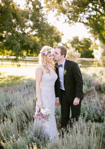Lavender farm inspiration wedding portrait