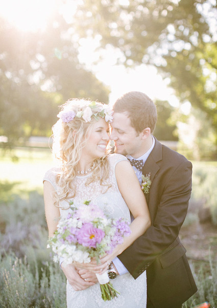 Lavender farm inspiration wedding portrait